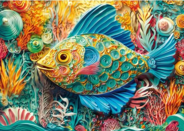Cherry Pazzi - Quilled Fish 1000 Piece Puzzle