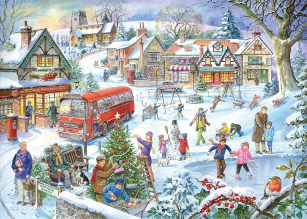 House of Puzzles - Seasons on the Green 4 x 500 Piece Puzzle Set - Image 4