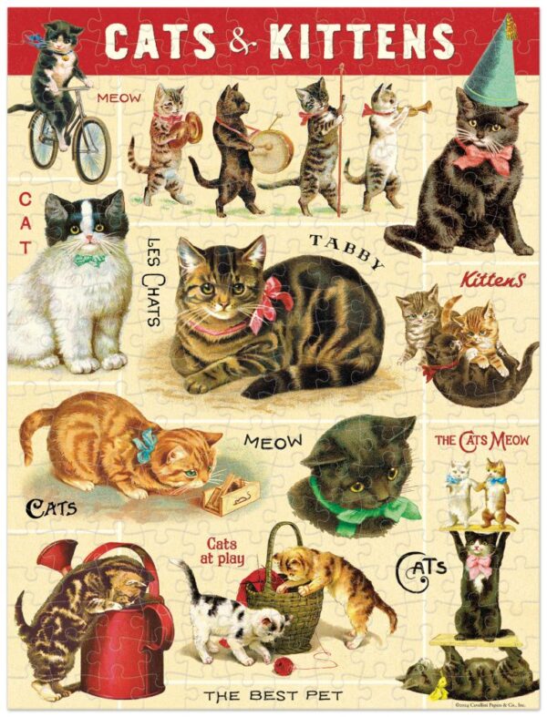 Cavallini & Co - Vintage Cats 240 Piece Mini Puzzle - Image 2