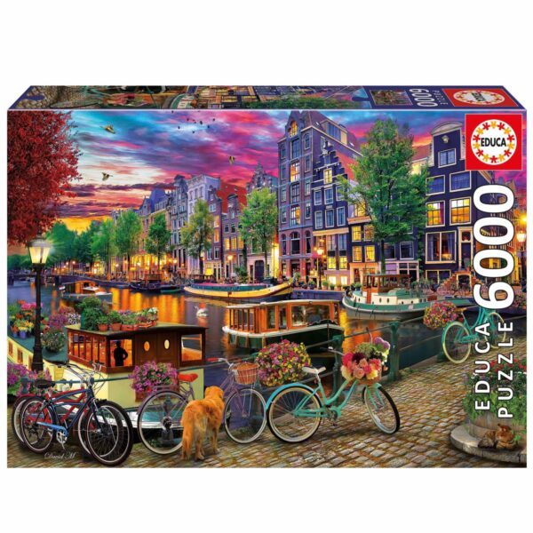 Educa - Bicycles in Amsterdam 6000 Piece Puzzle - Image 2