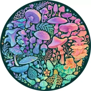 Ravensburger - Circle of Colors Mushrooms 500 Piece Round Puzzle