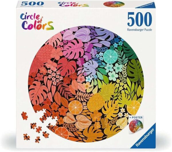 Ravensburger - Circle of Colors Tropical 500 Piece Round Puzzle - Image 2