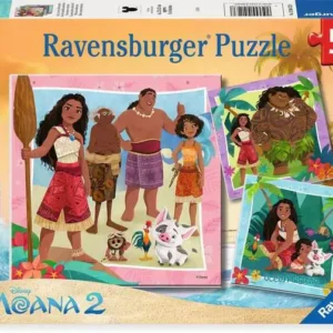 Ravensburger - Disney Moana 2, 3 x 49 Piece Puzzle