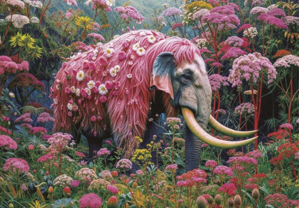 Educa - Floral Elephant 500 XL Piece Puzzle