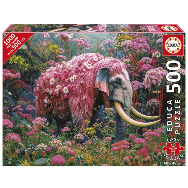 Educa - Floral Elephant 500 XL Piece Puzzle - Image 2