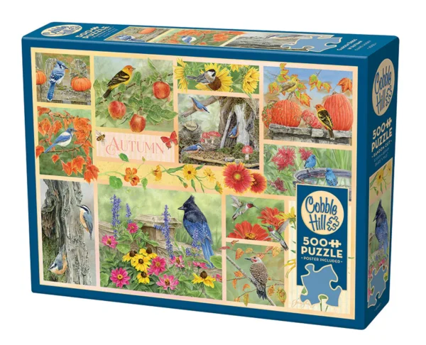 Cobble Hill - Garden Birds in Autumn 500 Larger Piece Puzzle - Image 2