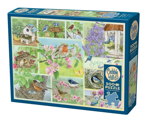 Cobble Hill - Garden Birds in Spring 500 Larger Piece Puzzle - Image 2
