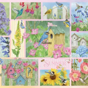 Cobble Hill - Garden Birds in Summer 500 Larger Piece Puzzle