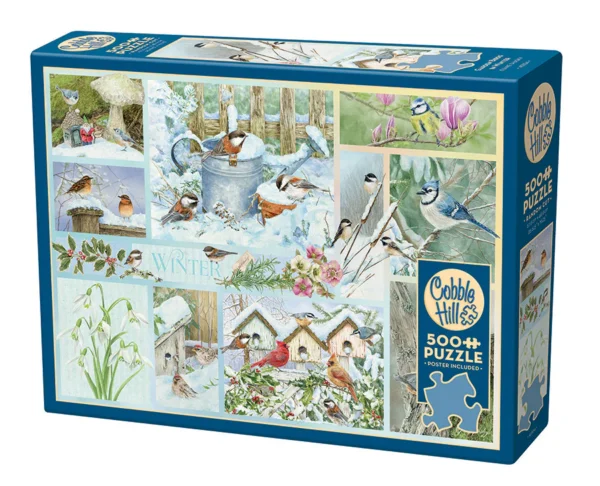 Cobble Hill - Garden Birds in Winter 500 Larger Piece Puzzle - Image 2
