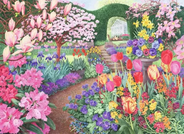 Ravensburger - Happy Days No 4, Glorious Gardens 4 x 500 Piece Puzzles - Image 3
