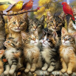 Educa - Kittens & Birds 500 Piece Puzzle