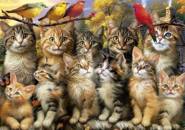 Educa - Kittens & Birds 500 Piece Puzzle