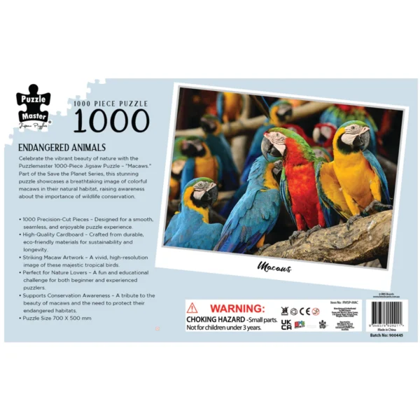Puzzle Master - Macaws 1000 Piece Puzzle - Image 2