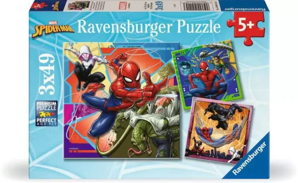 Ravensburger - Marvel Spider-Man, It's Web-Slinging Time 3 x 49 Piece Puzzle