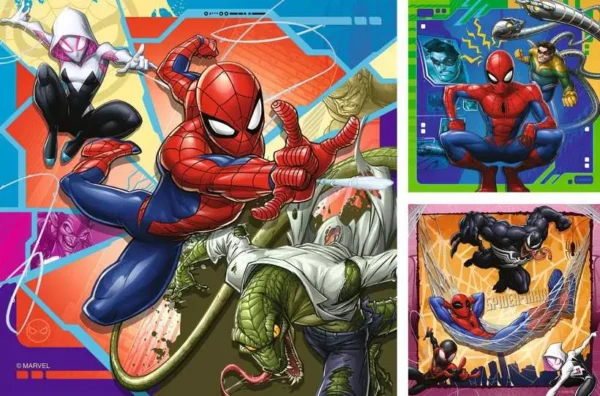 Ravensburger - Marvel Spider-Man, It's Web-Slinging Time 3 x 49 Piece Puzzle - Image 2