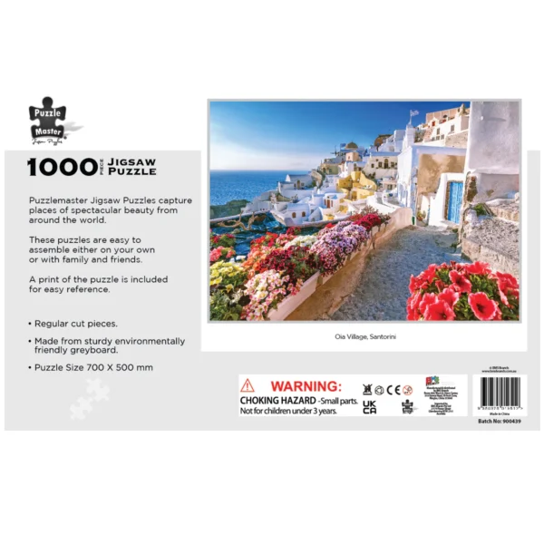 Puzzle Master - Oia Village Santorini 1000 Piece Puzzle - Image 3