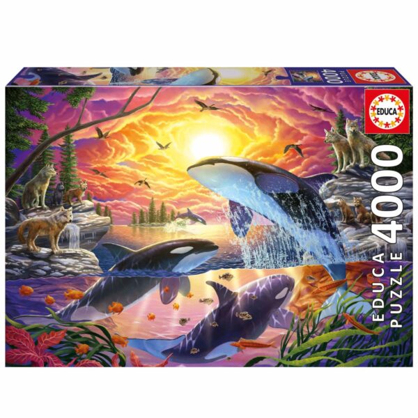 Educa - Orcas and Wolves 4000 Piece Puzzle - Image 2