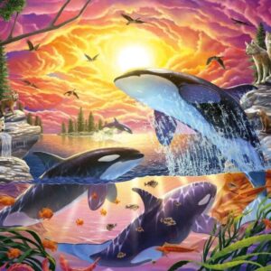 Educa - Orcas and Wolves 4000 Piece Puzzle
