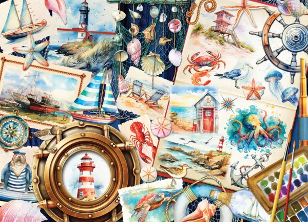 Cobble Hill - Seashore Sketchbook 1000 Piece Puzzle