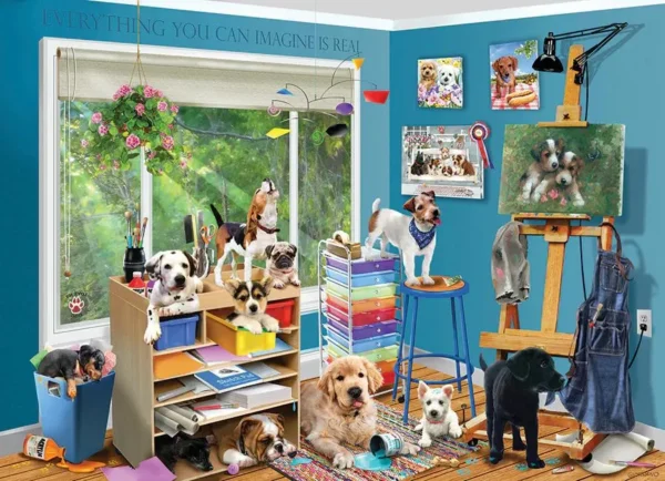 Cobble Hill - Studio Pups 1000 Piece Puzzle