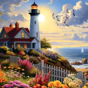 Cobble Hill - To the Lighthouse 500 Larger Piece Puzzle