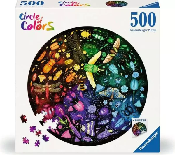 Ravensburger - Circle of Colors Insects 500 Piece Round Puzzle - Image 2