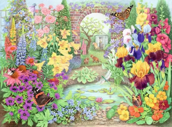 Ravensburger - Happy Days No 4, Glorious Gardens 4 x 500 Piece Puzzles - Image 4