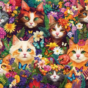 Cobble Hill - Blooming Whiskers 1000 Piece Puzzle