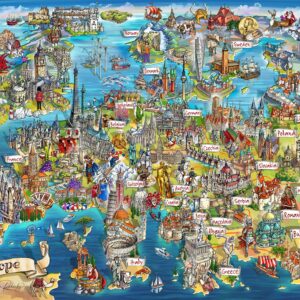Gibsons - Exploring Europe 1000 Piece Puzzle