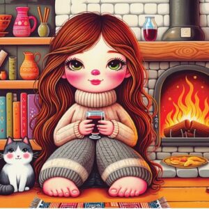 Delfy - Fireside Evening Bliss 1000 Piece Puzzle