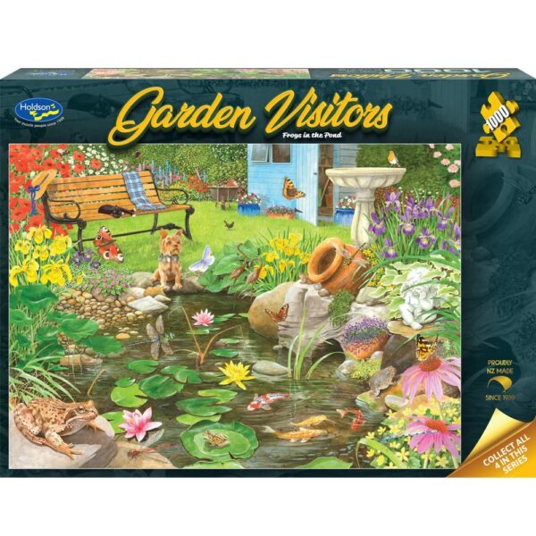 Holdson - Garden Visitors, Frogs in the Pond 1000 Piece Puzzle - Image 3