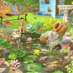 Holdson - Garden Visitors, Frogs in the Pond 1000 Piece Puzzle