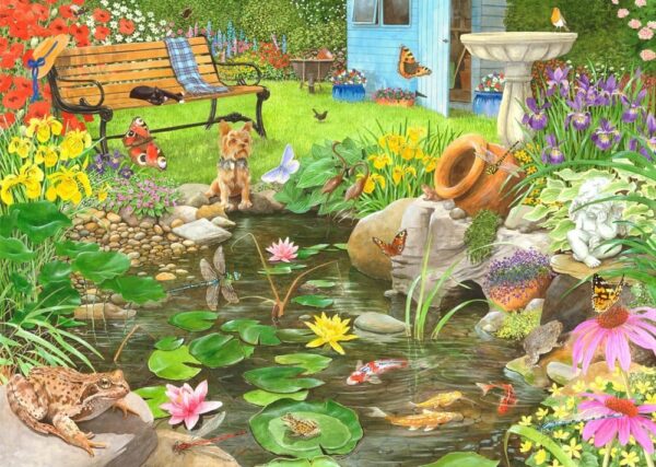 Holdson - Garden Visitors, Frogs in the Pond 1000 Piece Puzzle