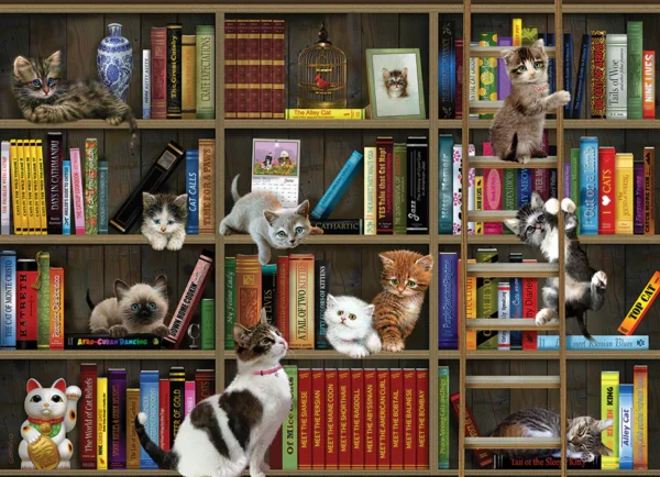 Cobble Hill - Kitty Librarians 1000 Piece Puzzle