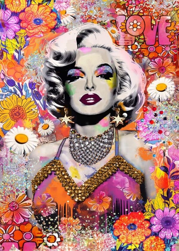 Holdson - Timeless Icons - Marilyn Floral 1000 Piece Puzzle
