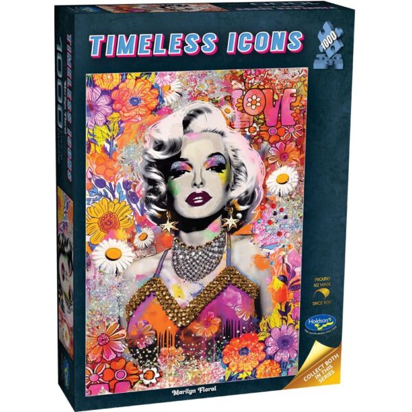 Holdson - Timeless Icons - Marilyn Floral 1000 Piece Puzzle - Image 2