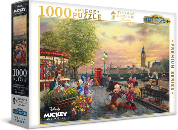 Harlington - Mickey and Minnie in London 1000 Piece Puzzle - Image 2