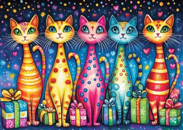 Delfy - Purrfectly Wrapped 1000 Piece Puzzle
