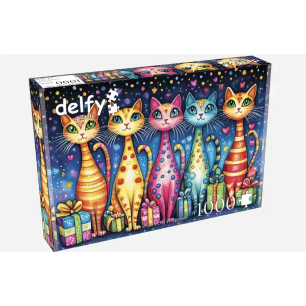 Delfy - Purrfectly Wrapped 1000 Piece Puzzle - Image 2