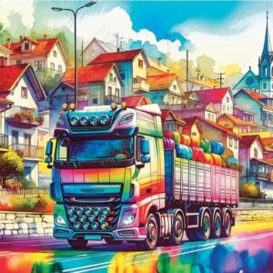 Delfy - Rolling Through Colors 1000 Piece Puzzle