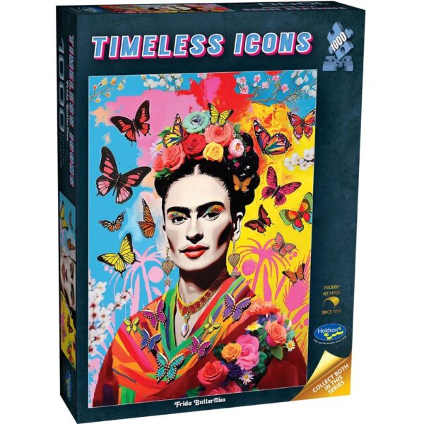 Holdson - Timeless Icons - Frida Butterflies 1000 Piece Puzzle - Image 3