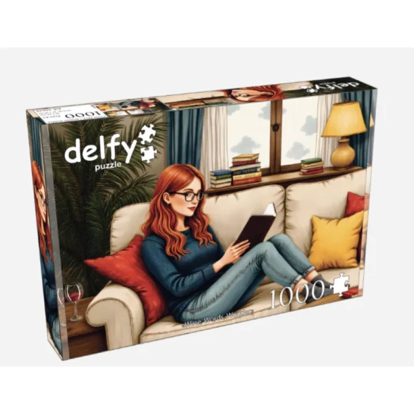Delfy - Wine Words Wonder 1000 Piece Puzzle - Image 2
