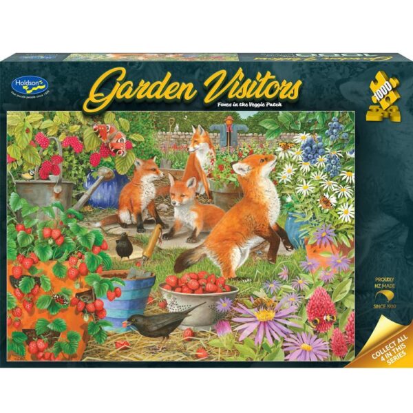 Holdson - Garden Visitors, Foxes in the Veggie Patch 1000 Piece Puzzle - Image 3