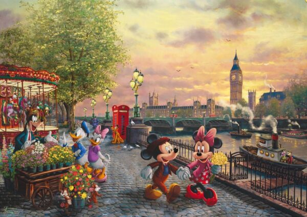 Harlington - Mickey and Minnie in London 1000 Piece Puzzle