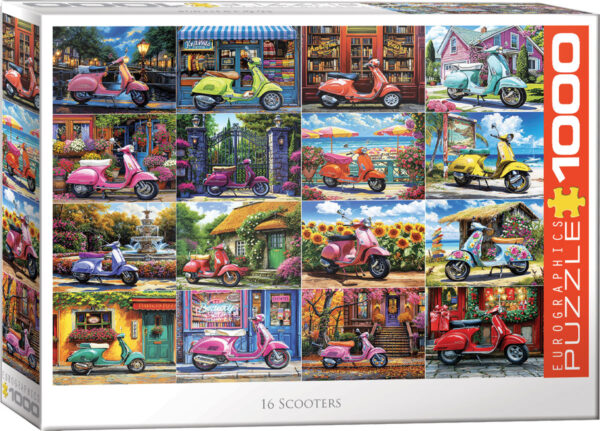 Eurographics - 16 Scooters 1000 Piece Puzzle - Image 2
