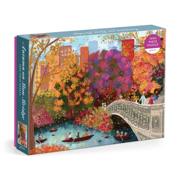 Galison - Autumn on Bow Bridge 1000 Piece Puzzle - Image 2