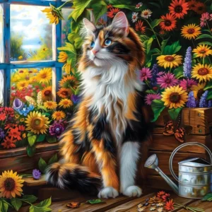 Castorland - Blooming Cat Meditation 1000 Piece Puzzle