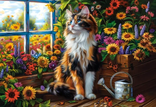 Castorland - Blooming Cat Meditation 1000 Piece Puzzle