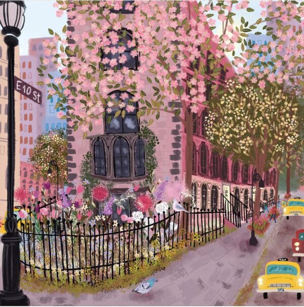 Galison - Blooming Streets 500 Piece Puzzle