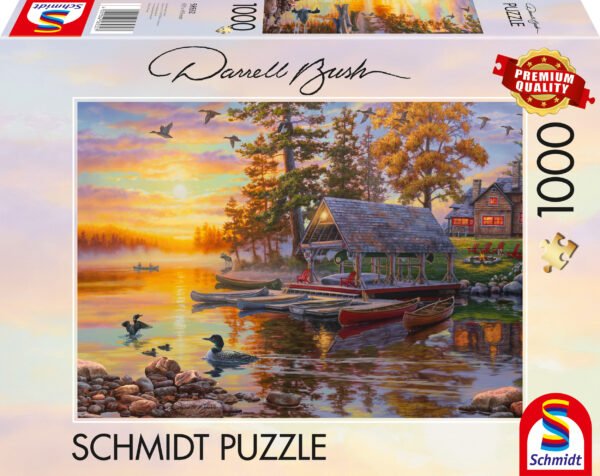 Schmidt - Boathouse with Canoes 1000 Piece Puzzle - Image 2